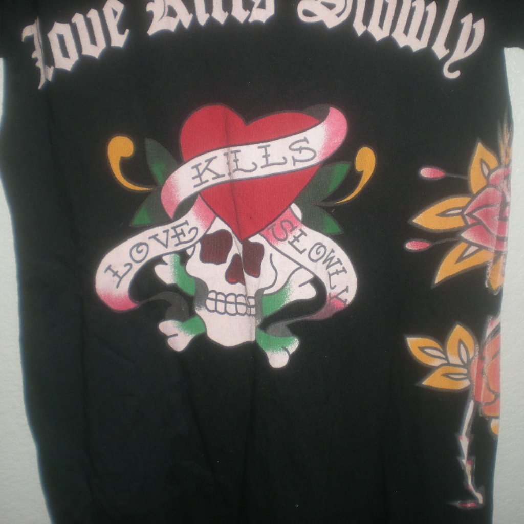 Ed Hardy Brand TShirt Top Nwot Size Large Black